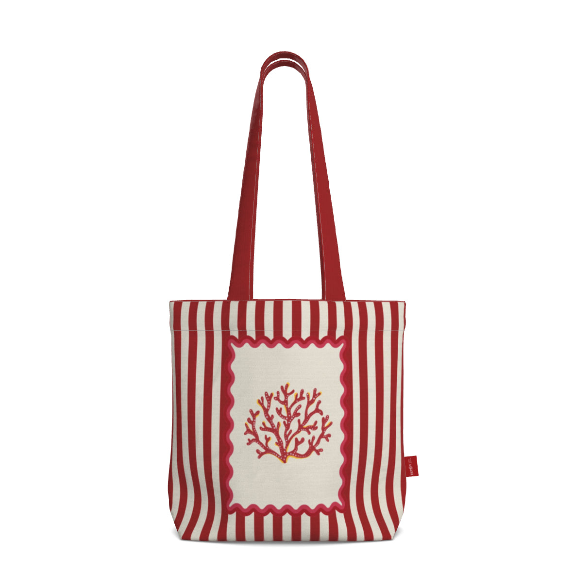 Everyday Tote Bag, Red Coral Shopper "La Mer Collection"