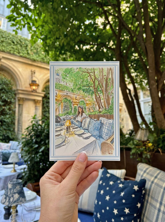 Paris Ralph Lauren Wall Art Print Ralph's Restaurant Saint Germain Illustration Lights Haussmann Architecture