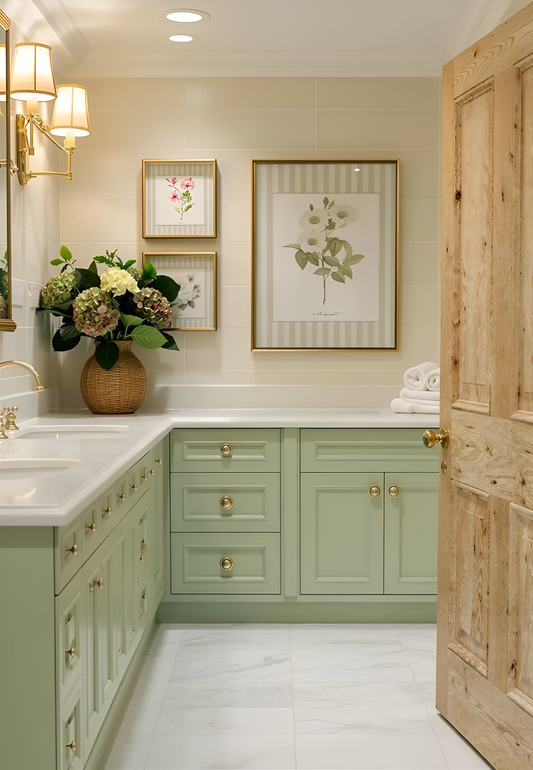 Marguerite Wall Art Botanical Illustration Vintage Flowers Striped Artwork