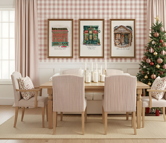 Christmas Print Set of 3, Magical Holiday Wall Art