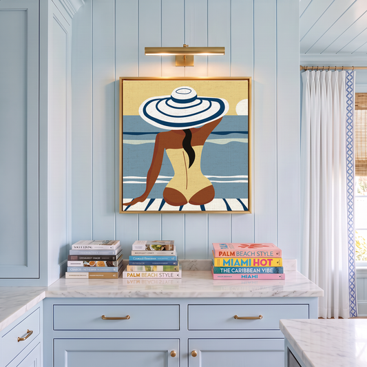 Côte d’Azur Wall Art I Blue Geometric Prints I Modern Coastal Art I French Riviera DecorI Neutral Abstract ArtworkI Contemporary Gallery Wall