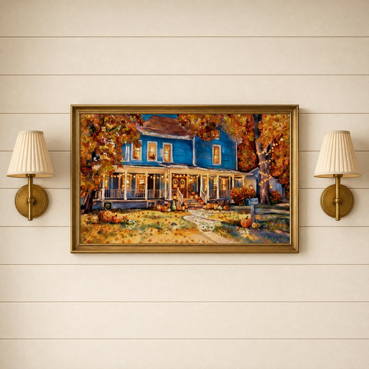 Gilmore Girls Home Illustration, Lorelai and Rory's House Watercolor Artwork, Stars Hollow Print