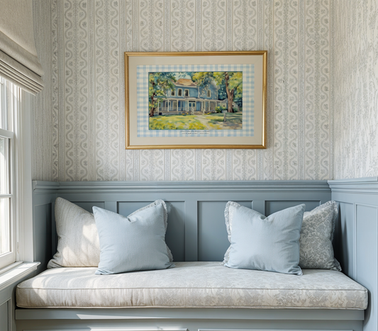 Gilmore Girls Stars Hollow Watercolor Illustration Lorelai and Rory's Home