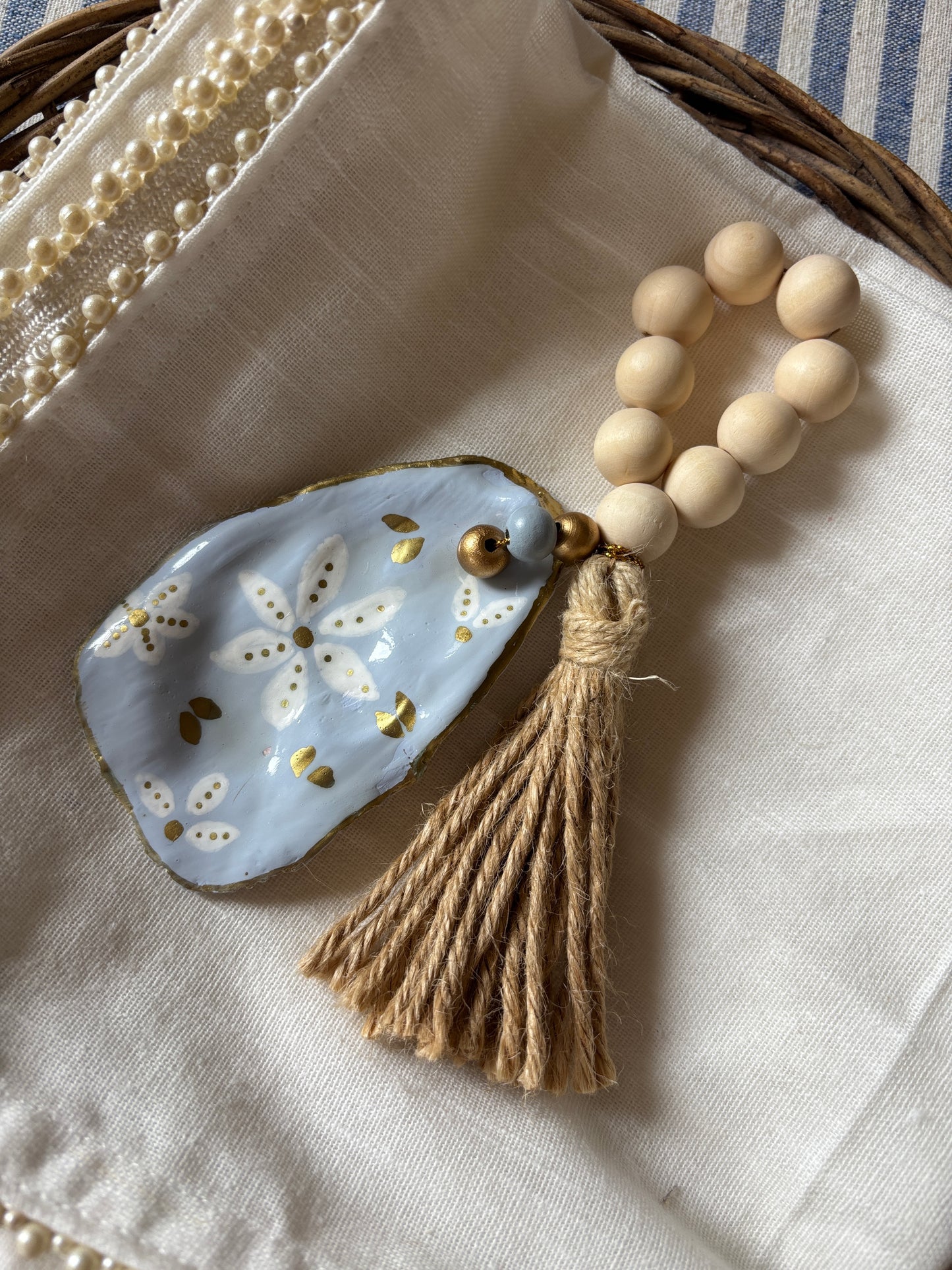 Shell Napkin Ring Set Coastal Table Decor