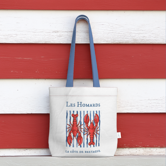 Everyday Tote Bag, Les Homards Bretagne Collection Canvas Shopper