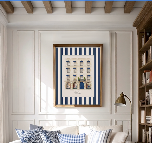 Ralph Lauren Store Saint Germain Watercolor Paris Illustration