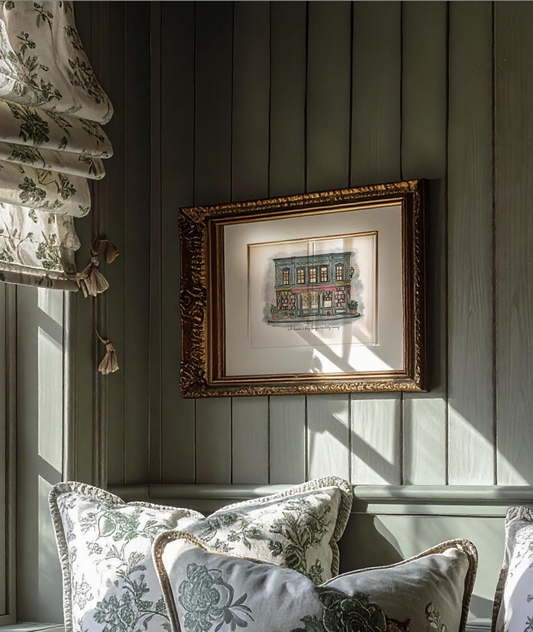 The Shop Around The Corner "You've Got Mail" Movie Illustration in Watercolor