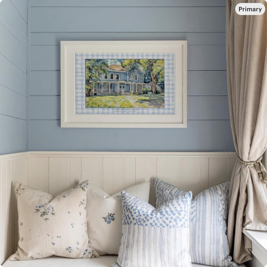 Gilmore Girls Stars Hollow Watercolor Illustration I Lorelai and Rory's Home