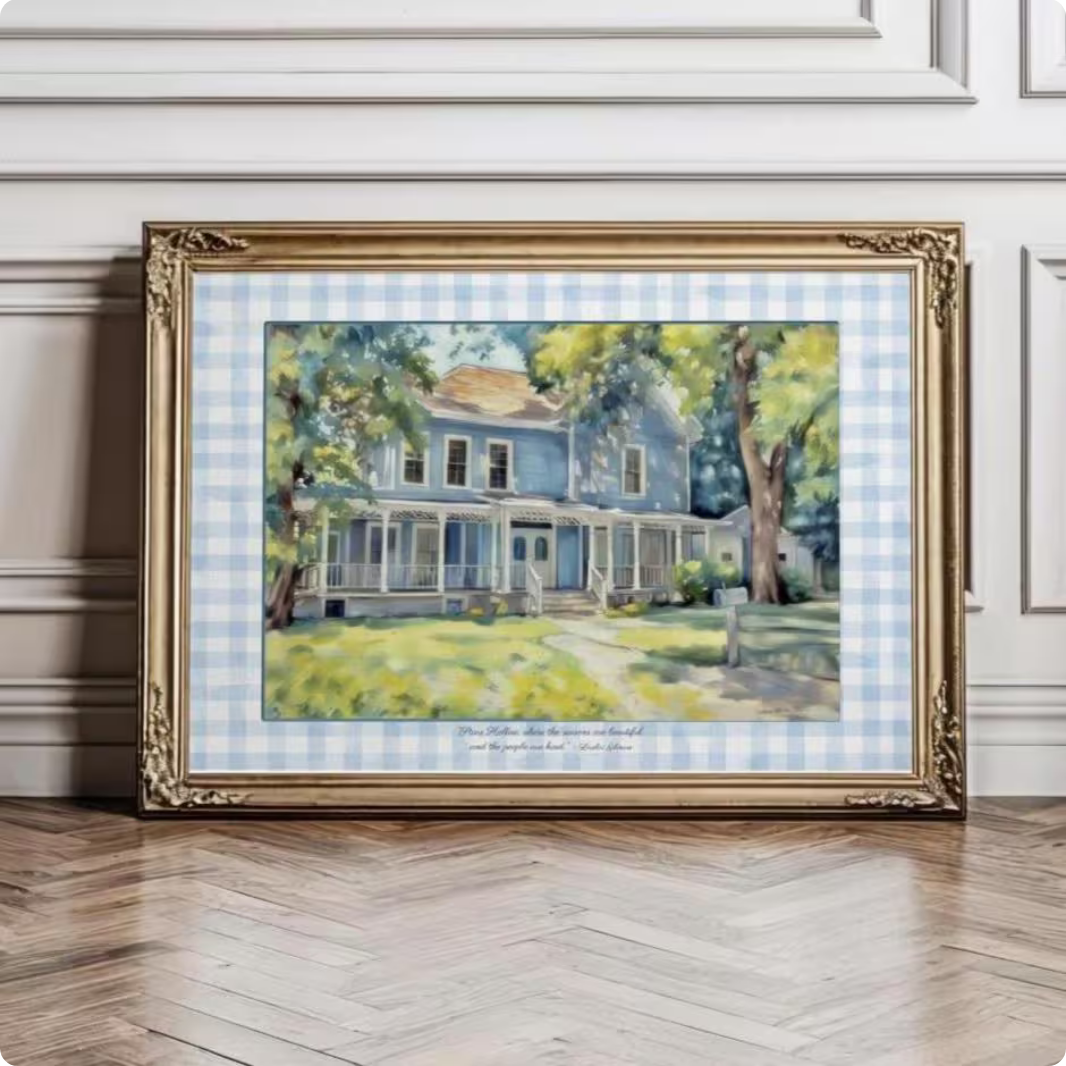 Gilmore Girls Stars Hollow Watercolor Illustration I Lorelai and Rory's Home