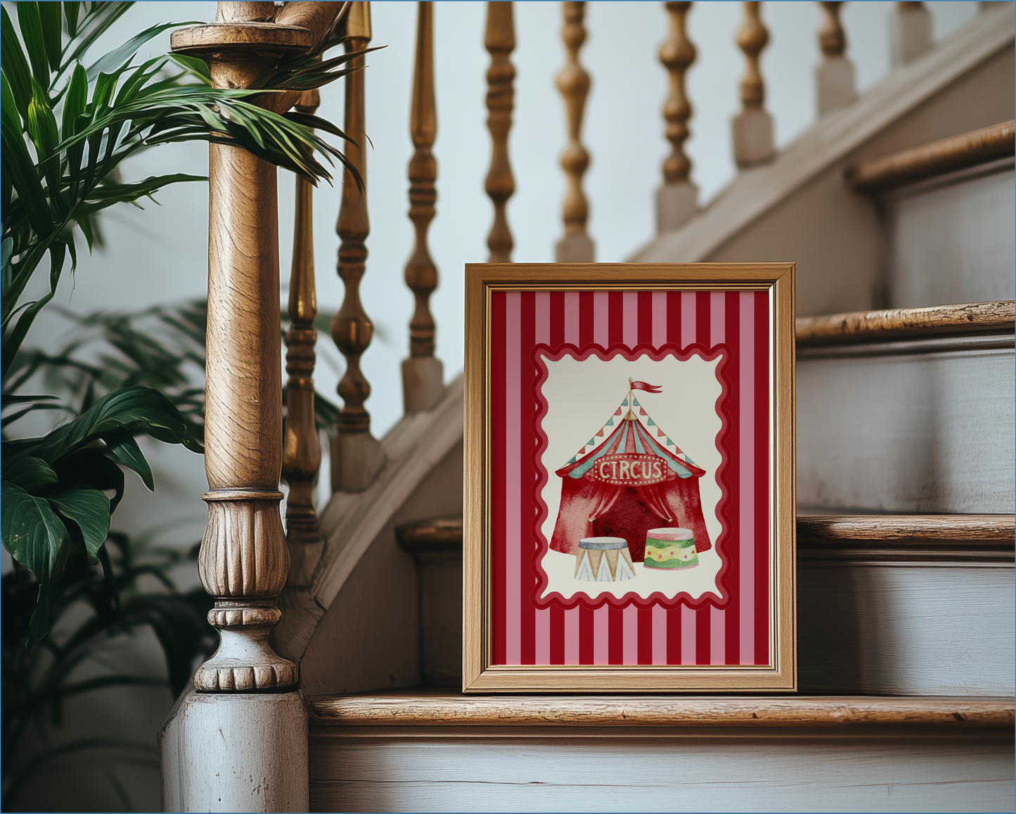 Set of 3 Kids Room Illustrations, Le Cirque Circus Artwork
