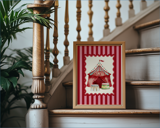 Le Cirque Circus Tent I Circus Artwork I Kids Room Illustration I Funfair Wall Art