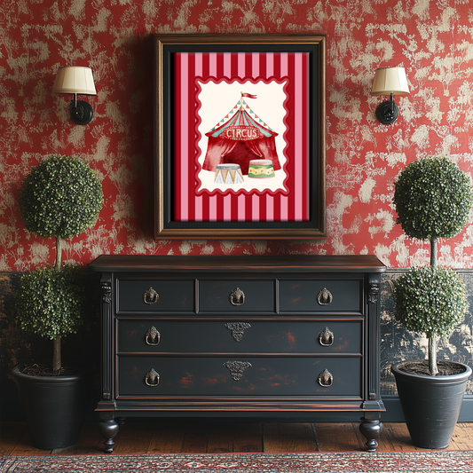 Le Cirque Circus Tent I Circus Artwork I Kids Room Illustration I Funfair Wall Art