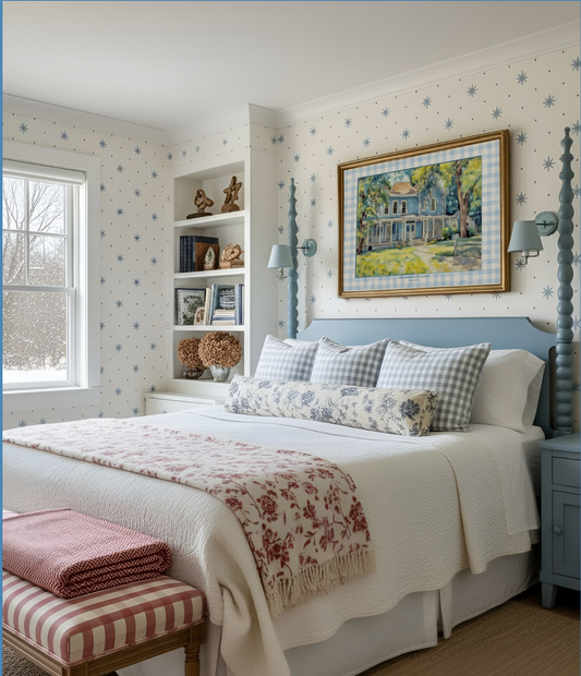 Stars Hollow Gilmore Girls Watercolor Illustration Lorelai and Rory's Home