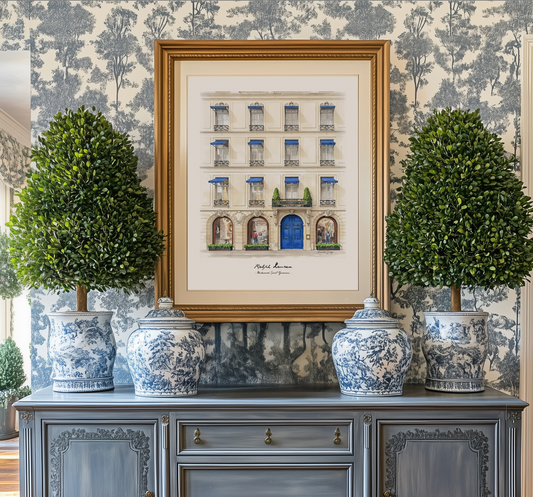 Ralph Lauren Paris Print Boulevard Saint-Germain Illustration Watercolor Paris Artwork