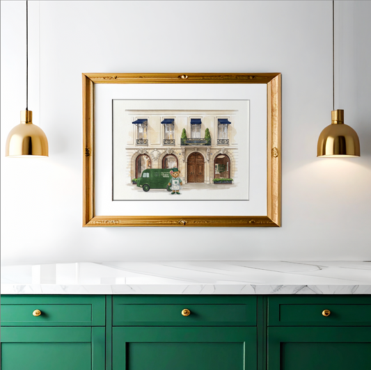 Ralph Lauren Paris Watercolor Print Ralph’s Coffee Saint Germain Illustration Paris Fashion Boutique Art Barista Polo Bear Wall Decor