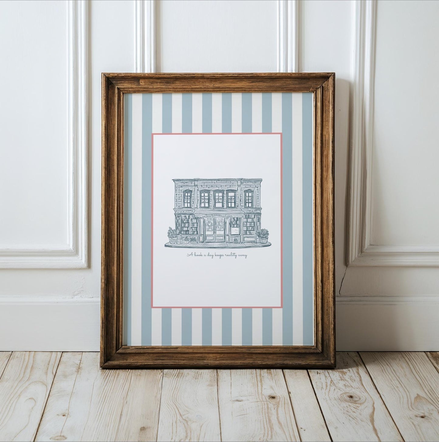 The Shop Around The Corner Print You've Got Mail Illustration NYC Book Store Artwork