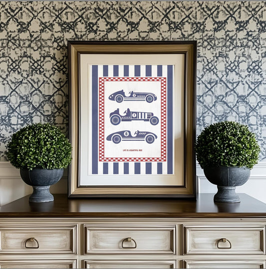 Vintage Classic Car Print Car Racing Poster Motorsport Decor Auto Racing Sports Gift Racing Decor Motor Racing Games Room Artwork
