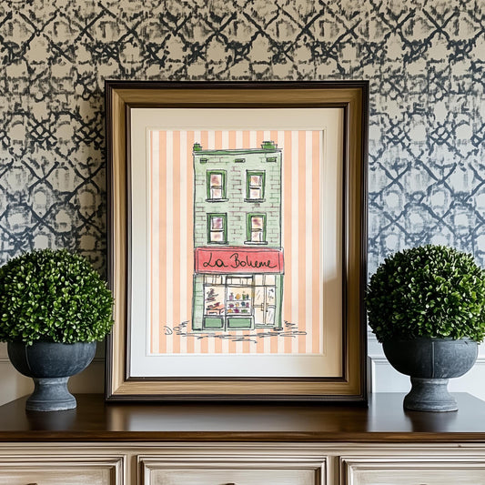 Paris Shop Art Print Paris Bakery Art French Wall Art