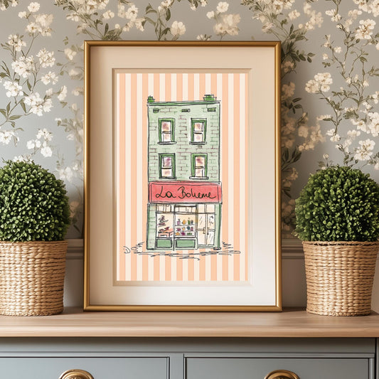 Paris Shop Art Print Paris Bakery Art French Wall Art