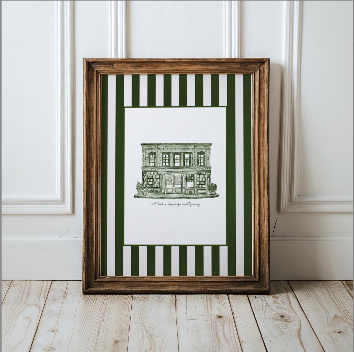 The Shop Around The Corner Print You've Got Mail Illustration NYC Book Store Artwork