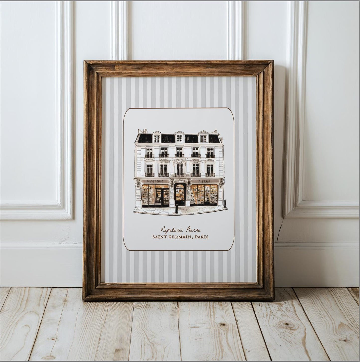 Paris Art Papeterie Line Drawing Paris Art Minimalist French Wall Art Ink Art Paris Street Illustration Travel Poster Dorm Room Wall Art