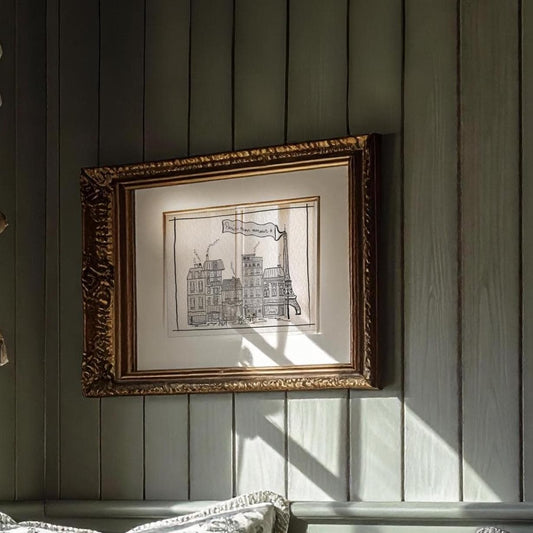 Paris Line Drawing City of Light Black And White Artwork