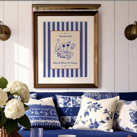 Fun Coastal Art Print Graphic Kitchen Wall Art