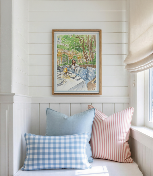 Paris Ralph Lauren Wall Art Print Ralph's Restaurant Saint Germain Illustration Lights Haussmann Architecture