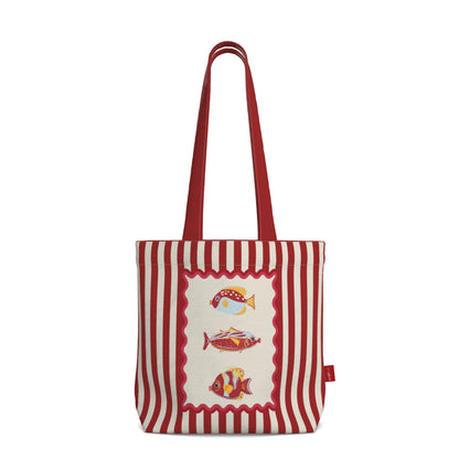 Everyday Tote Bag, Sardines Shopper "La Mer Collection"