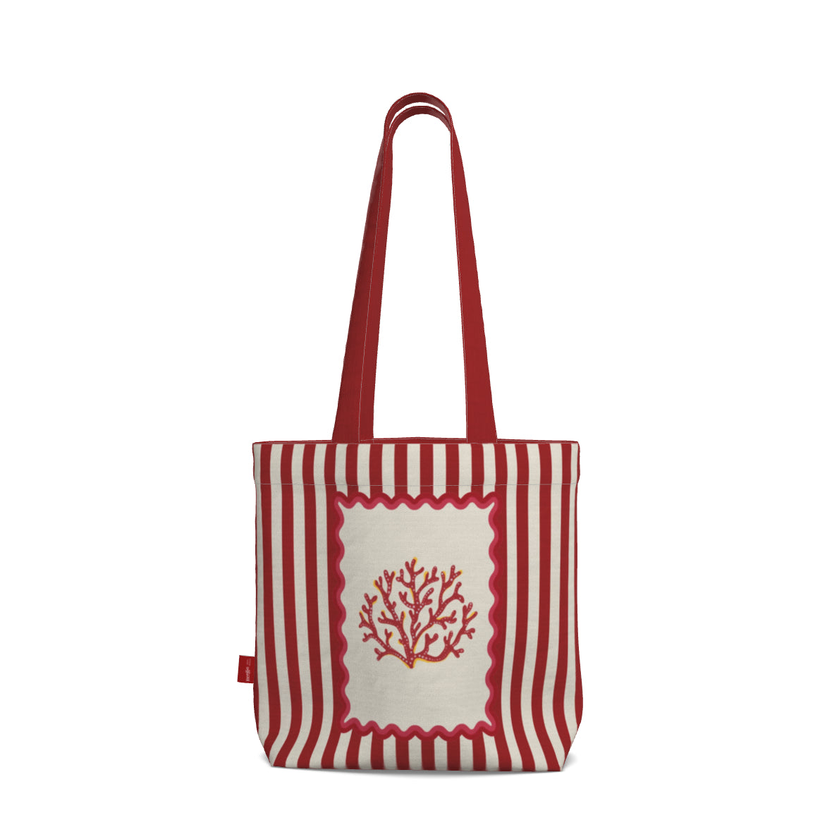 Everyday Tote Bag, Red Coral Shopper "La Mer Collection"