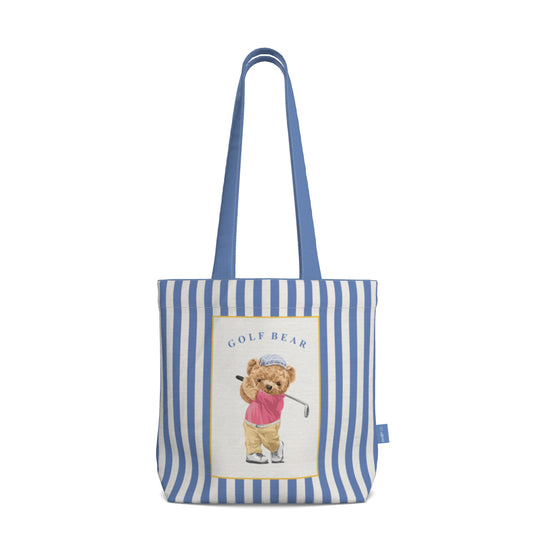 Everyday Tote Bag, The Golf Bear Canvas Shopper