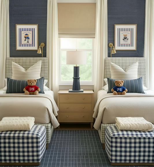 Vintage Striped Bear Print Astronaut Adventure Bear