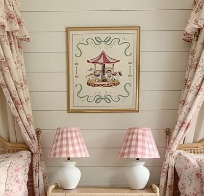 Pastel Carousel Illustration Merry-go-round Artwork