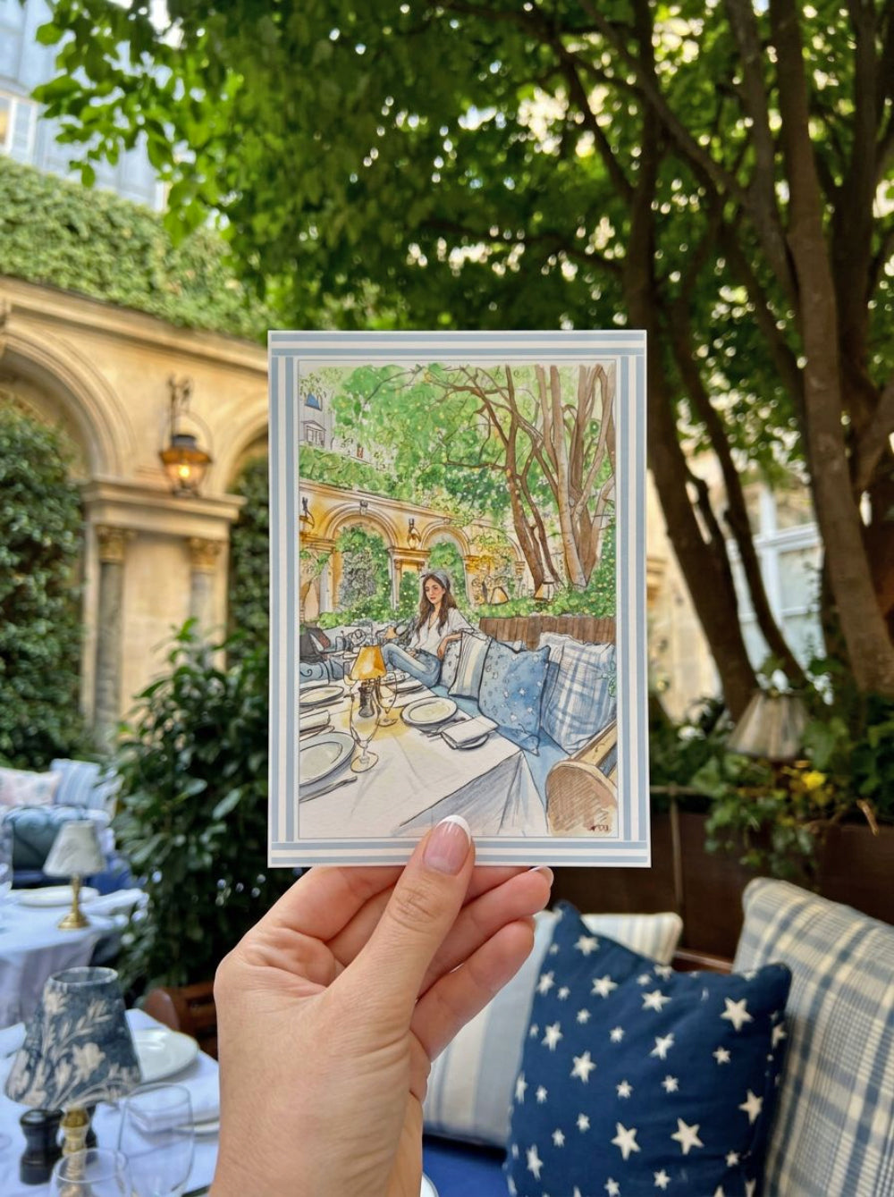 Paris Ralph Lauren Wall Art Print Ralph's Restaurant Saint Germain Illustration Lights Haussmann Architecture