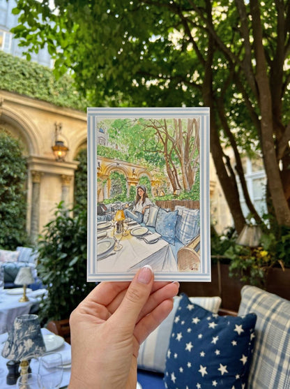 Paris Ralph Lauren Wall Art Print Ralph's Restaurant Saint Germain Illustration Lights Haussmann Architecture