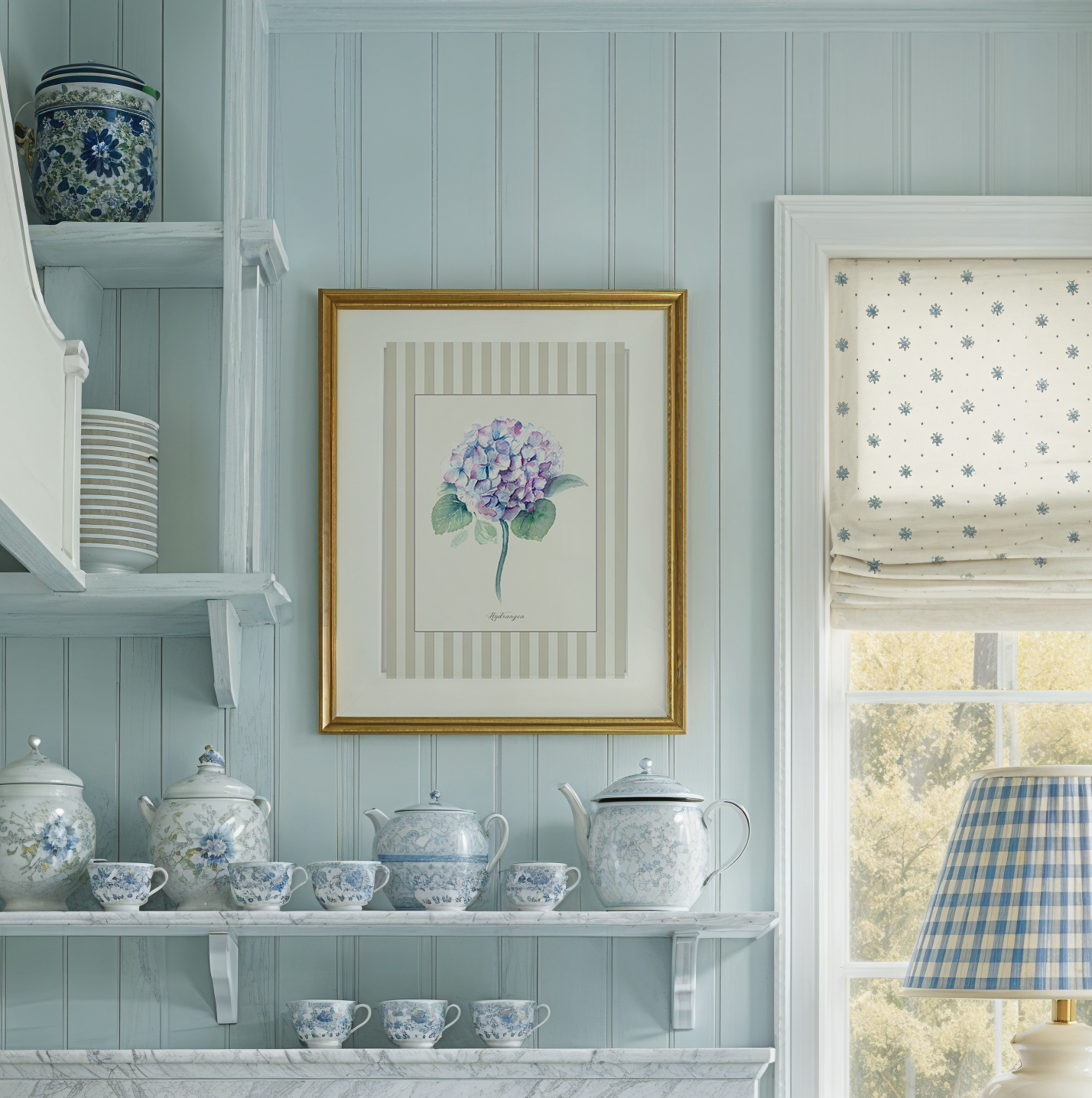 Hydrangea Watercolor Print, Botanical Collection Artwork