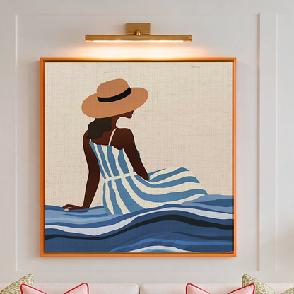 Côte d’Azur Art Print, Blue Geometric Wall Art I Modern Abstract Artwork I French Riviera Decor I Neutral Coastal Art I Contemporary Wall Decor