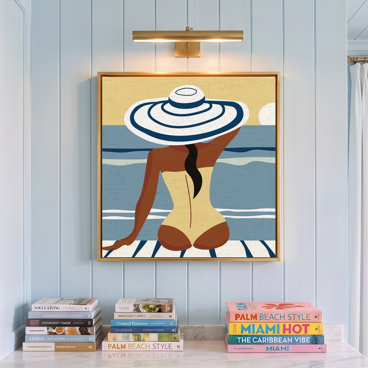 Côte d’Azur Wall Art I Blue Geometric Prints I Modern Coastal Art I French Riviera DecorI Neutral Abstract ArtworkI Contemporary Gallery Wall