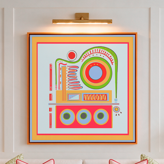 After Hours Club 2 Yellow I Contemporary Colorblock Canvas I Modern Abstract Art I Music Room Decor I Colorful Geometric Artwork