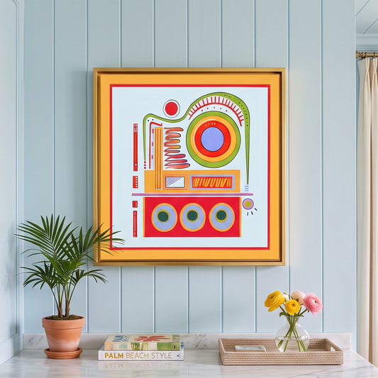 After Hours Club 2 Yellow I Contemporary Colorblock Canvas I Modern Abstract Art I Music Room Decor I Colorful Geometric Artwork
