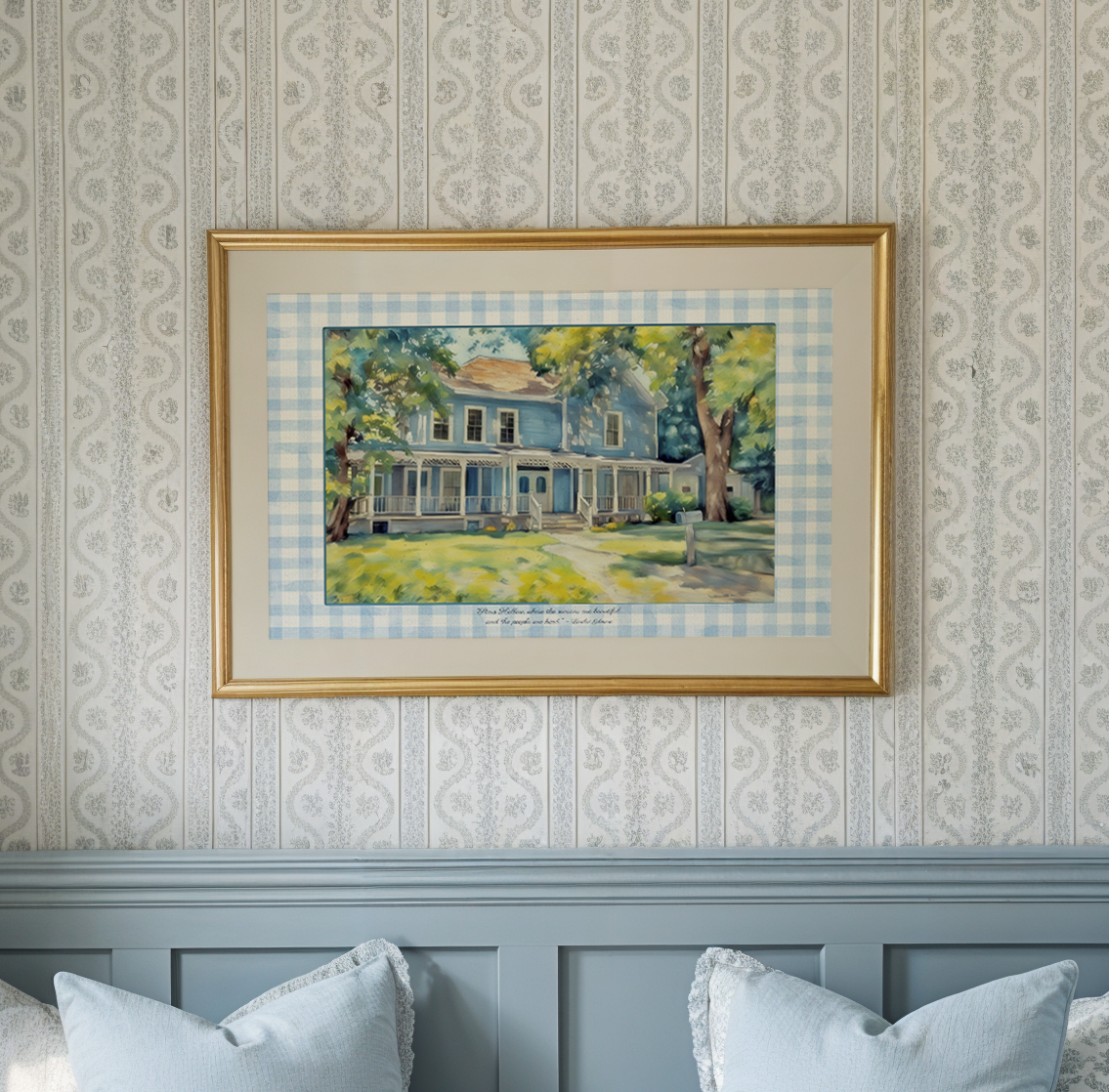 Stars Hollow Watercolor Illustration Lorelai and Rory's Home