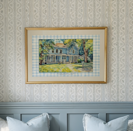 Stars Hollow Watercolor Illustration Lorelai and Rory's Home