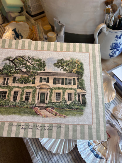 The Father of The Bride Movie Home Watercolor Illustration