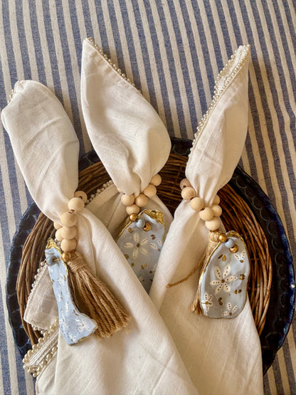 Shell Napkin Ring Set Coastal Table Decor