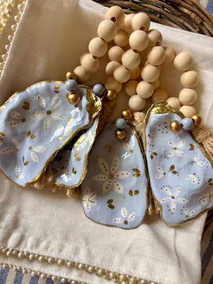 Shell Napkin Ring Set Coastal Table Decor