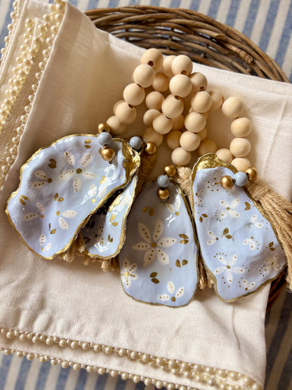 Shell Napkin Ring Set Coastal Table Decor