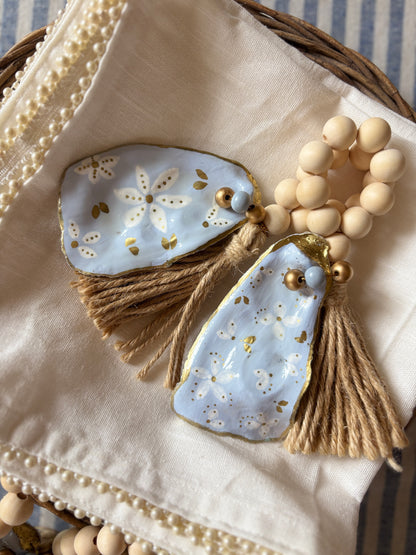 Shell Napkin Ring Set Coastal Table Decor