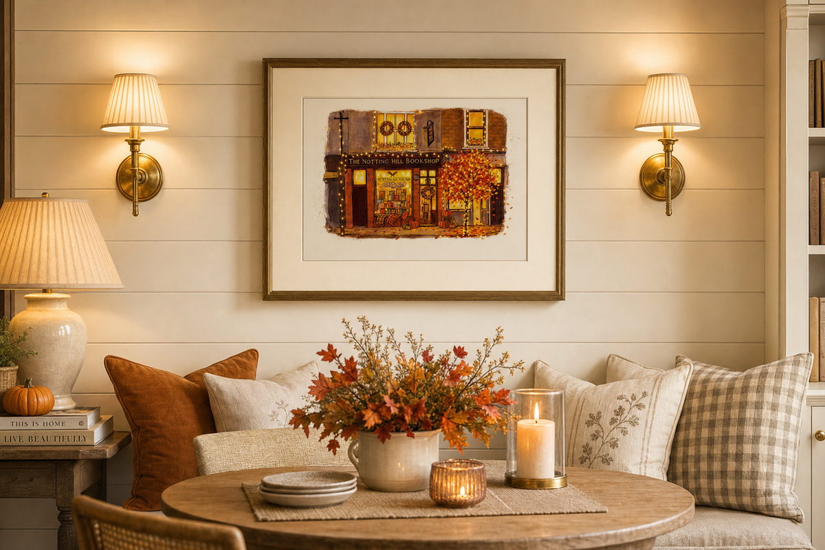 Ultimate Fall Movie Collection, Set of 4, Iconic 90s Romcom Illustrations Watercolor Artwork
