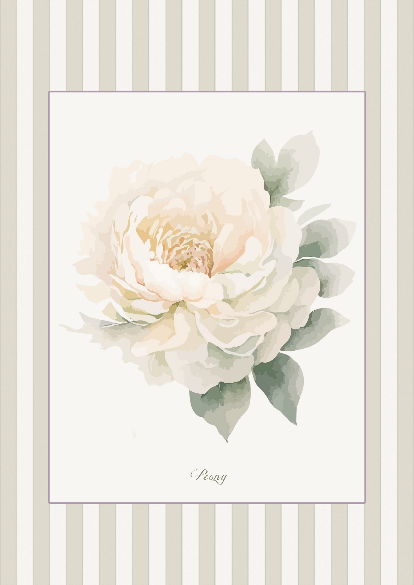 Curated Set of 5 Large Botanical Greeting Cards, Floral Watercolor Birtday Wishes