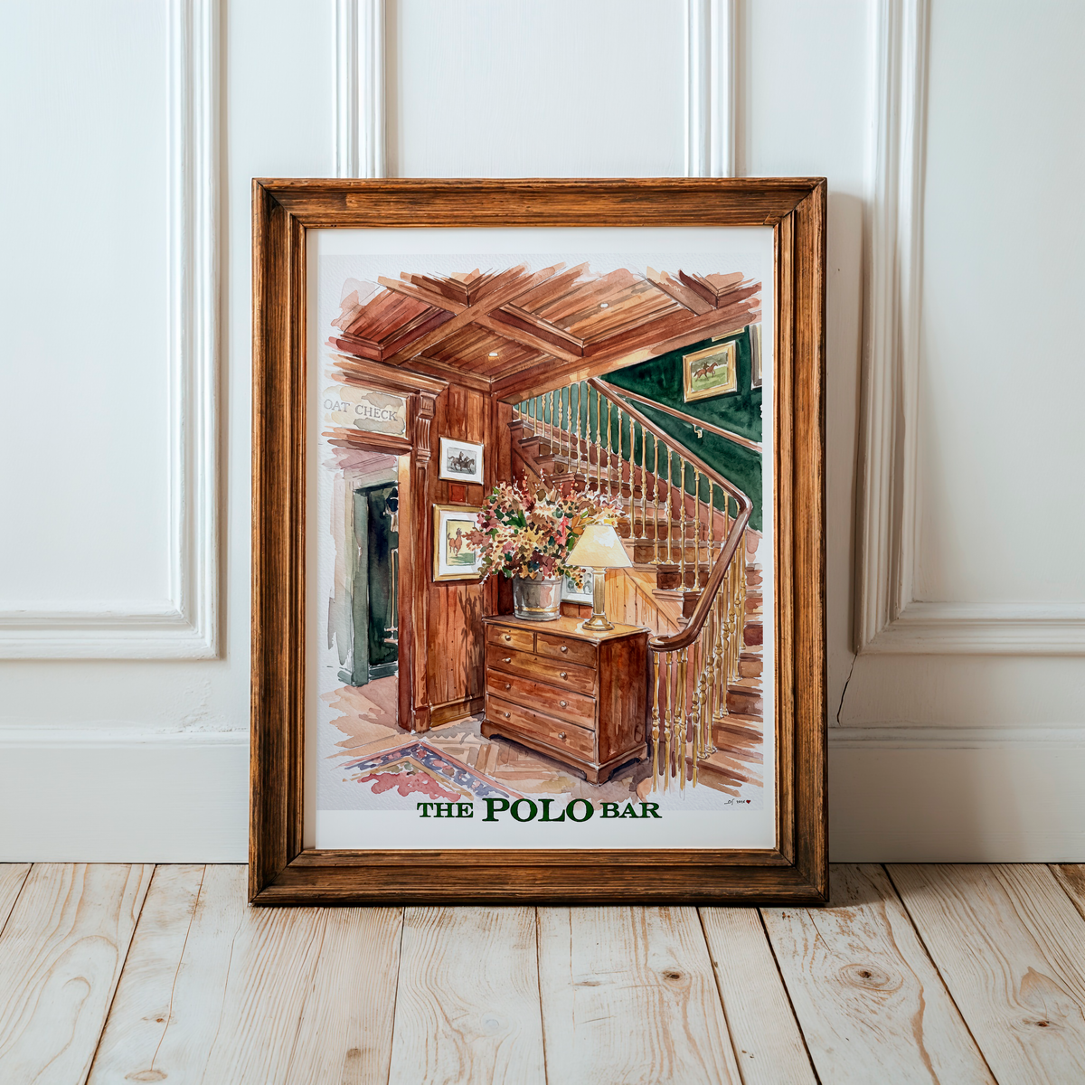 The Polo Bar NYC I The Ralph Lauren Collection | Iconic New York Polo Bar Watercolor Illustration